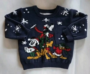 Disney Mickey Mouse und Freunde Urlaub Weihnachtspullover 9/12 Monate Parks - Bild 1 von 7