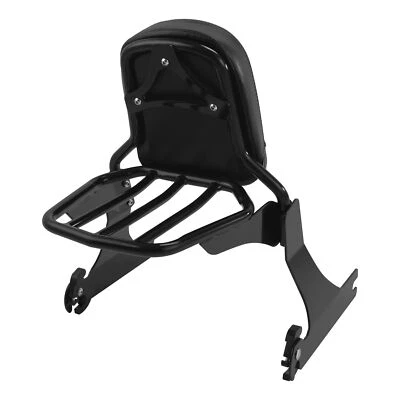 Passenger Sissy Bar Backrest Luggage Rack For Harley Softail Breakout 13-17Black - Image 1 of 4