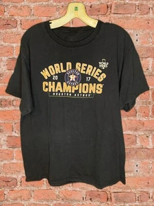 Houston Astros 2017 World Series Champions Black T-Shirt MLB Size XL - Picture 1 of 3