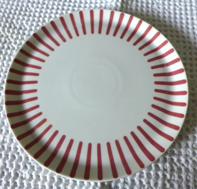 MELITTA ZÜRICH Streifen ROT Kuchenteller 19,5cm 5-19 TOP/12 da/Frühstücksteller - Bild 1 von 2
