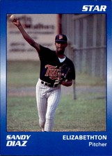 1990 Elizabethton Twins Star #8 Sandy Diaz Dominican Republic DR Baseball Card