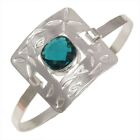 Chrome Dioside Gemstone Gift For Her Silver Jewelry Cuff Bracelets 7&#39;&#39;Adjustable