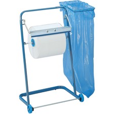 Bodenständer Metall für Putzrollen bis 40cm blau rollbar Putzrollenhalter Halter