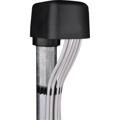 PREMIUMX Tappo palo per palo antenna Ø48-60mm con passaggio cavi per 10 cavi