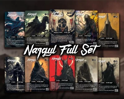 Nazgul Full Set - MTG Custom Cards , Magic LOTR Alter Full art - Imagen 1 de 4