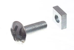6X Techo Tornillos Y ; Tuercas Cuadradas Zp Cincado M6 X 20 - Nuevo Onestopdiy - Imagen 1 de 1