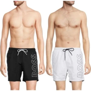 Hugo Boss Men's Swim Shorts Embroidered Boss Logo Casual Fully Lined Swimsuit - Picture 1 of 19