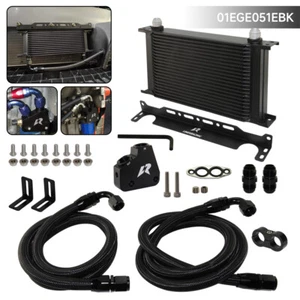 Kit radiatore olio motore 22 file per Chevrolet LS1 LS2 LS3 Camaro Firebird GM nero - Foto 1 di 10