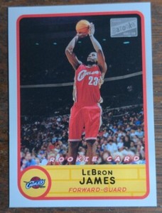 2003-04 Bazooka #223 Lebron James Road Red Jersey Away Variation RC ROOKIE