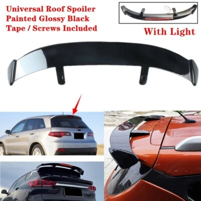 Universal Fit For Acura RDX 07-12 Rear Roof Spoiler Wing Gloss Black With Light Foto 1 de 4