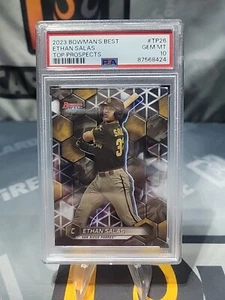 2023 BOWMAN'S BEST TOP PROSPECTS TP26 ETHAN SALAS PSA 10 - Imagen 1 de 2