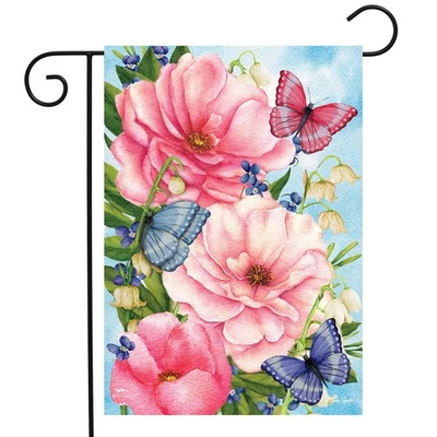 Briarwood Lane Pink Peonies Garden Flag - Image 1 of 4