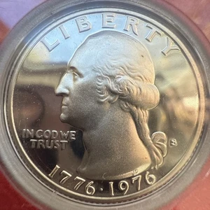 1976 S BiCentennial Washington Quarter 25 Cent PROOF Coin from US Mint Proof Set - Picture 1 of 2