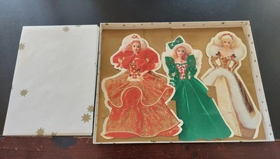 Tarjetas de felicitación exhibibles Hallmark Holiday Barbie Collection con sobres 1995 Foto 1 de 4