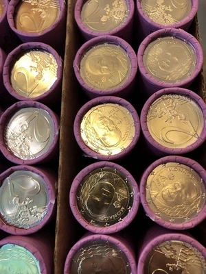 1 rouleau 2 euros Monaco 2025 nouvelle face Albert II Neuf - Photo 1/2