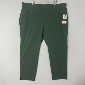 Eddie Bauer Women's Traveler Ankle Pants Green Stretch Pockets Plus Size XXL New - Picture 1 of 15