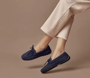 Women’s Vivaia Square Toe Loafers Jackie Navy Blue 41 EUR 10 US - Picture 1 of 14