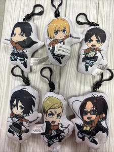 6 Mini Attack On Titan Plush Pillow Clips Good Smile Connect 4” Tall - Bild 1 von 7