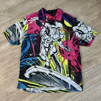RARE Supreme Marvel S/S 22’ Silver Surfer Multicolor Short Sleeve Shirt Size L - Image 1 of 4