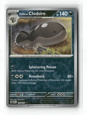 Paldean Clodsire Reverse Holo Uncommon SV03: Obsidian Flames 129/197 NM - Image 1 of 2