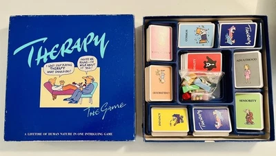 "THERAPY" THE GAME (1988) INTRIGUING ADULT BOARD GAME FOR 3-6 PLAYERS - MB GAMES - Image 1 of 4