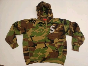 Supreme x Swarovski S Logo Sweatshirt Hoodie Camo Size Large - Bild 1 von 15