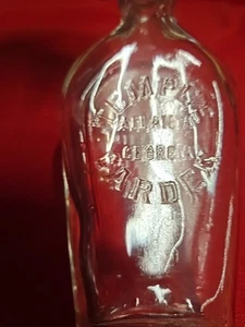 Antiker Temple Garden Atlanta GA Glas Flachmann Flasche Vintage Flat Whisky  - Bild 1 von 6
