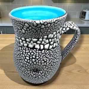 Kiesel Lava Glasur Keramik Becher signiert Lois Aronow Misslo Handarbeit Studio - Bild 1 von 8