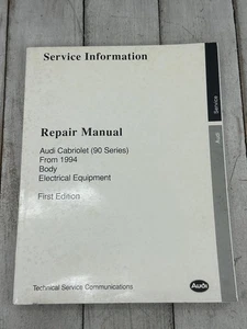 Audi Cabriolet Serie 90 1994 Reparación Manual Carrocería Equipo Eléctrico Servicio - Imagen 1 de 3