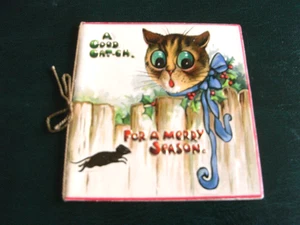 ORIGINAL LOUIS WAIN KATZE GEPRÄGTE STECK-GRUSSKARTE - EIN GUTER FANG. - Bild 1 von 5