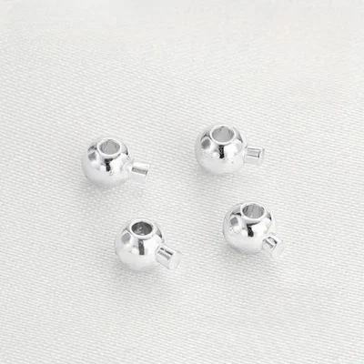 4 neuartige CRIMP-PERLEN STOPPER ENDSTÜCKE EDELST 4,4x3,5 mm/056 - Bild 1 von 3