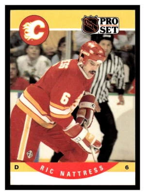 1990 Pro Set  #426 Ric Nattress - Calgary Flames - Image 1 of 2