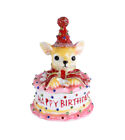 Chihuahua Figurka psa Tort urodzinowy Faberge Puszka Pudełko na biżuterię Pudełko na tabletki
