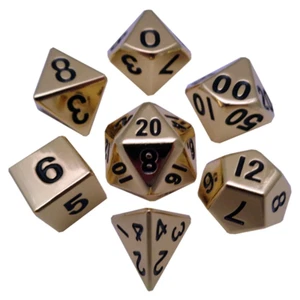 16mm Gold Metal Dice Set - Picture 1 of 1