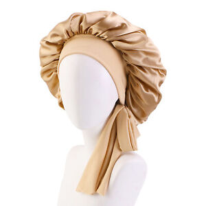 Sleep Cap Comfortable Hair Care Women Satin Bonnets Night Headwrap Exquisite