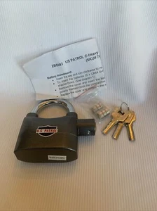 Alarm Padlock For Motorcycle Bike Bicycle Home Anti Theft Alarm Lock Security - Picture 1 of 3