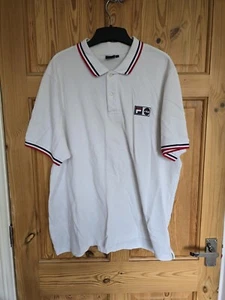 Mens White Fila Polo Shirt Size XXL - Picture 1 of 2