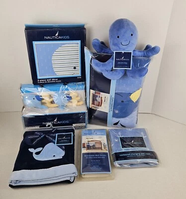 Brody Nursery 12 piezas.  Colección de ropa de cama de Nautical Kids *Descontinuada* Foto 1 de 4