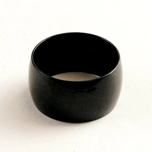 Anillo negro de acero inoxidable tallas extra ancho 7 8 9 10 11 y 12 joyería unisex - Imagen 1 de 4