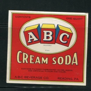 "ABC Creme Soda Lesen PA 4 3/8 x 4" - Bild 1 von 1