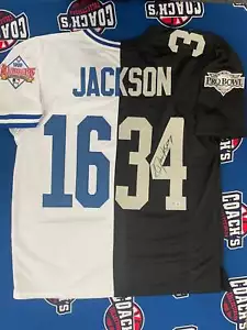 Bo Jackson Autographed CUSTOM Raiders Royals Split Jersey (Beckett) - Picture 1 of 1