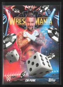 2025 Topps WrestleMania 41 Las Vegas esclusivo CM Punk #WM-21 QNTY AVAL - Foto 1 di 2