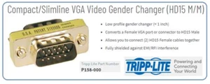 Tripp Lite Compact/Slimline VGA Video Gender Changer (HD15 M/M) - Picture 1 of 4