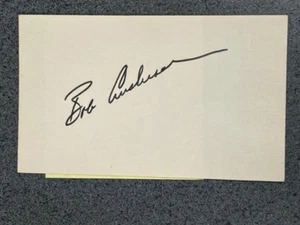 Bob Anderson - 1957 autographed 3 x 5 index card MLB Guaranteed to Pass - Picture 1 of 1
