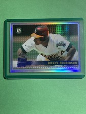 1996 Topps Chrome Rickey Henderson Refractor Mint Rare Beautiful Card