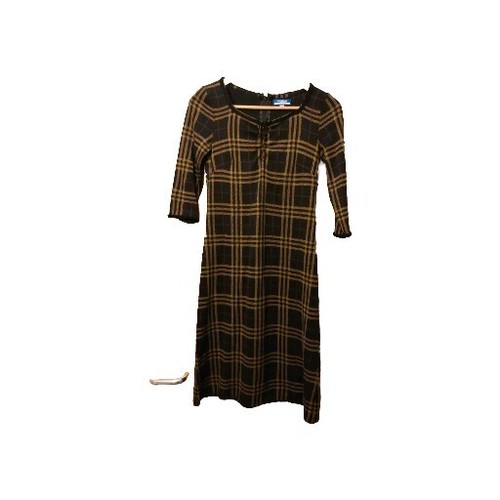 Abito Burberry donna taglia media marrone blu nova check etichetta blu