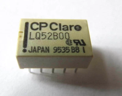 CP Clare LQ52B00 Reed Relay 5V 2A  DPDT 2-Form-C THT  10pin DIP - Image 1 of 4
