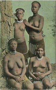 ZULU WOMEN, ETHNIC FEMALE NUDE - South Africa Postcard  - Picture 1 of 2
