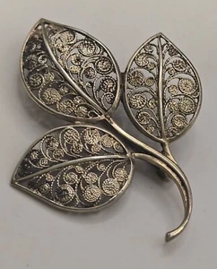 Broches de filigrana Art Nouveau de plata 800 44 x 36 mm - Imagen 1 de 6