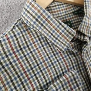 Orvis Shirt Mens XXL Luxury Merino Wool Blend Portugal Plaid Outdoor Dress Trai - Picture 1 of 13
